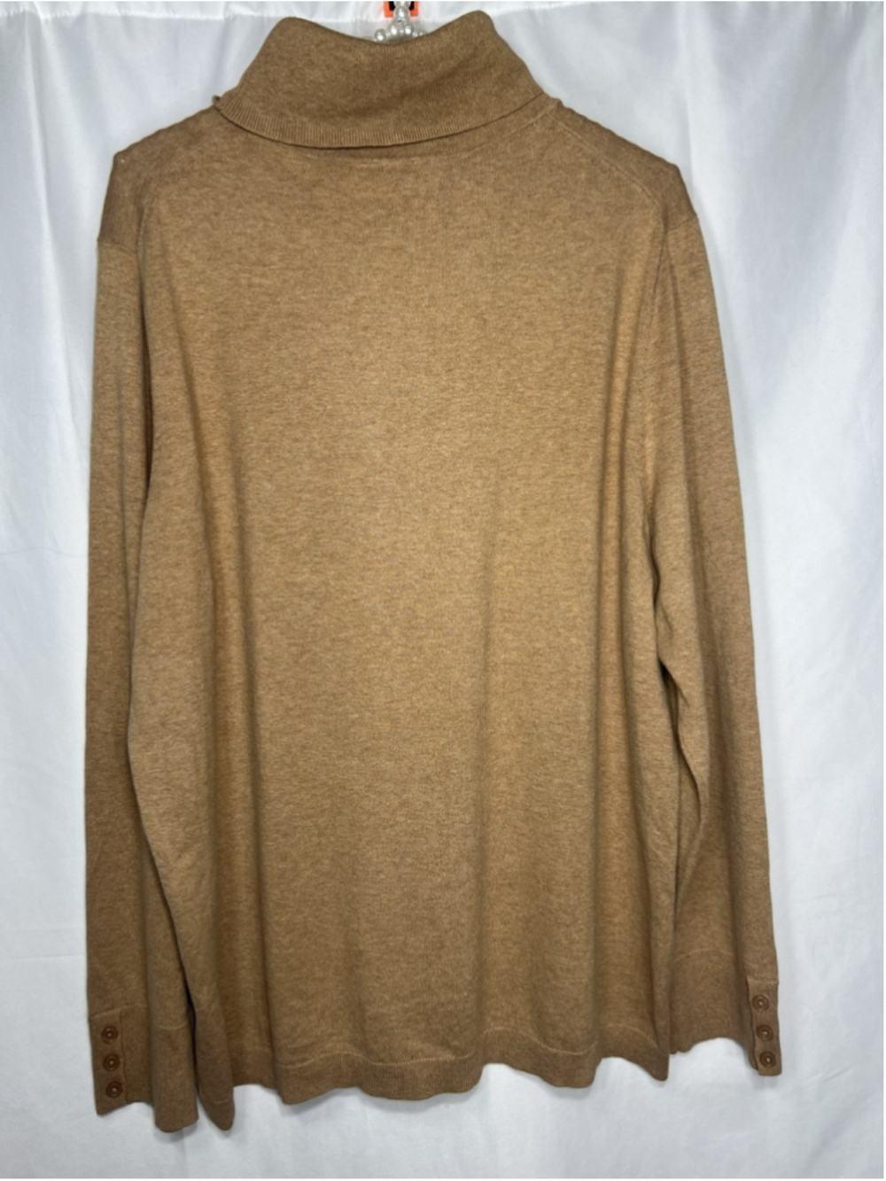 Talbots Women’s Tan Stretch Knit Long Slv Turtleneck Top 2X Preppy Capsule